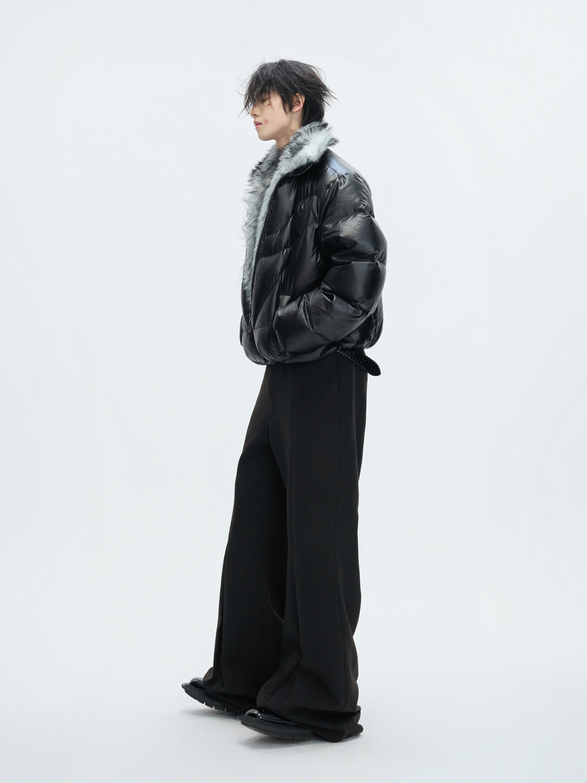 Asymmetric Black Duck Down Jacket - product image 5