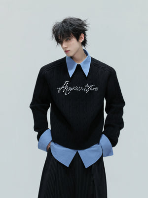 Pearl-Logo Two-Piece Knit Sweater - product image 1