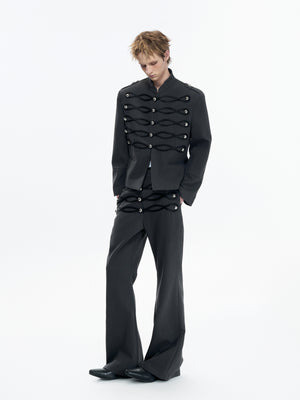 Napoleon Faux Leather Stripe Jacket - product image 1