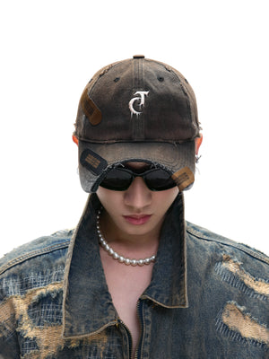 Distressed Patchwork Baseball Cap - product image 4