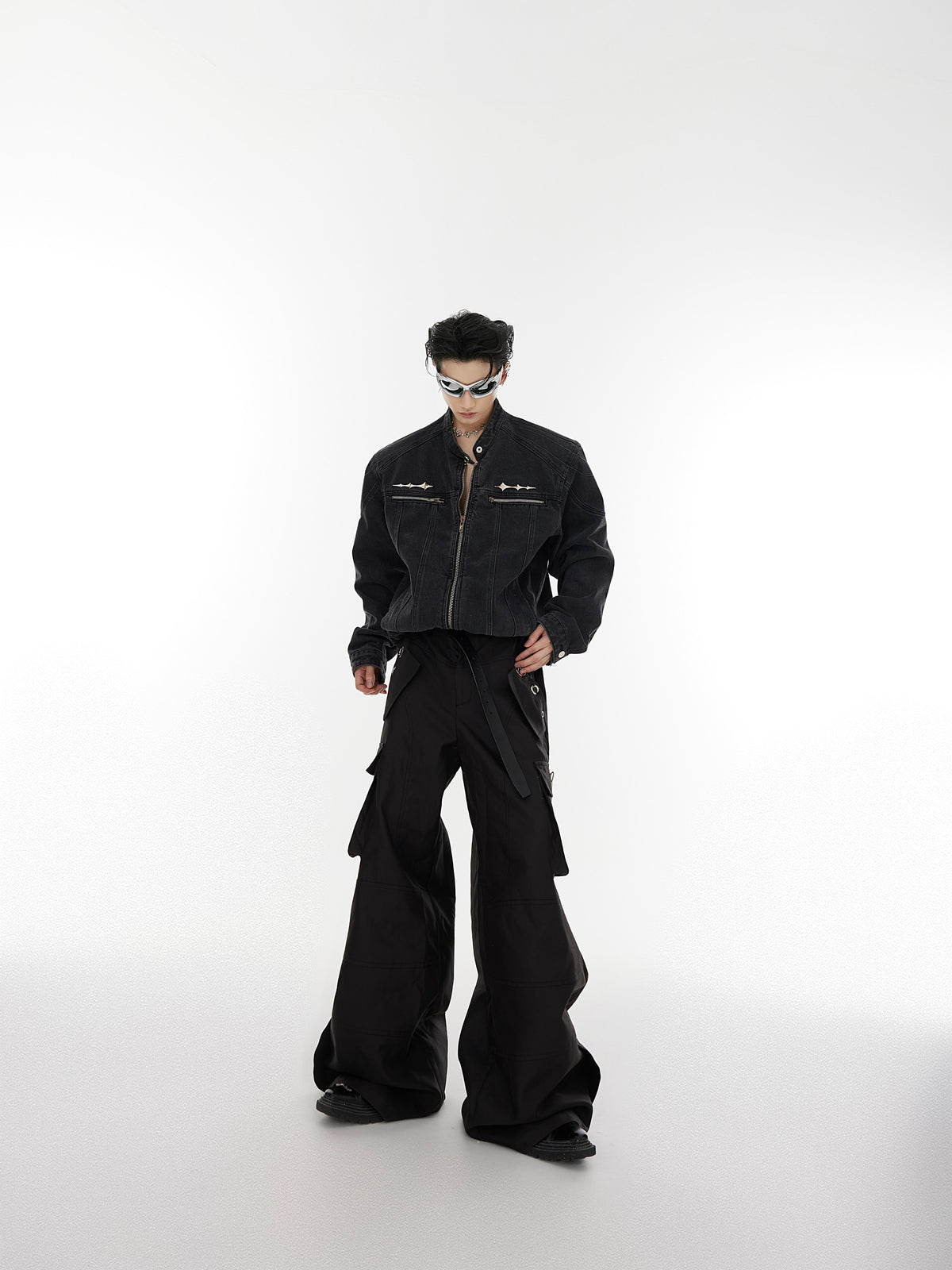 Washed Cropped Denim Jacket - product image 4