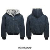 Crocodile-Texture Faux Leather Hooded Jacket - product image 5