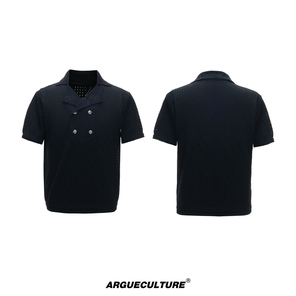 Openwork Embroidered Knit Polo - product image 5