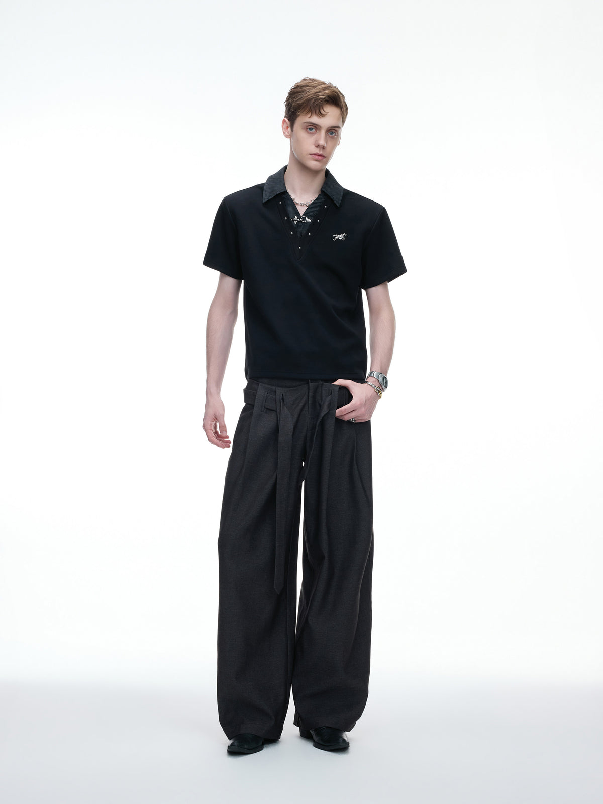 High-Rise Pleated Wide-Leg Trousers - product image 5