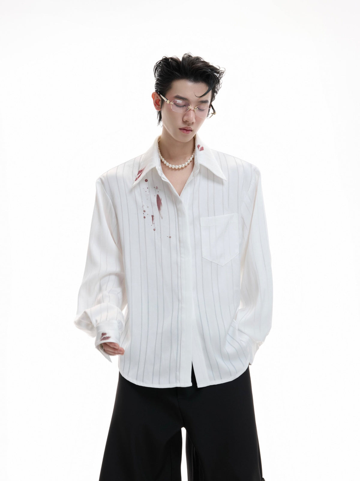 Striped Lipstick Print Shirt - product image 1
