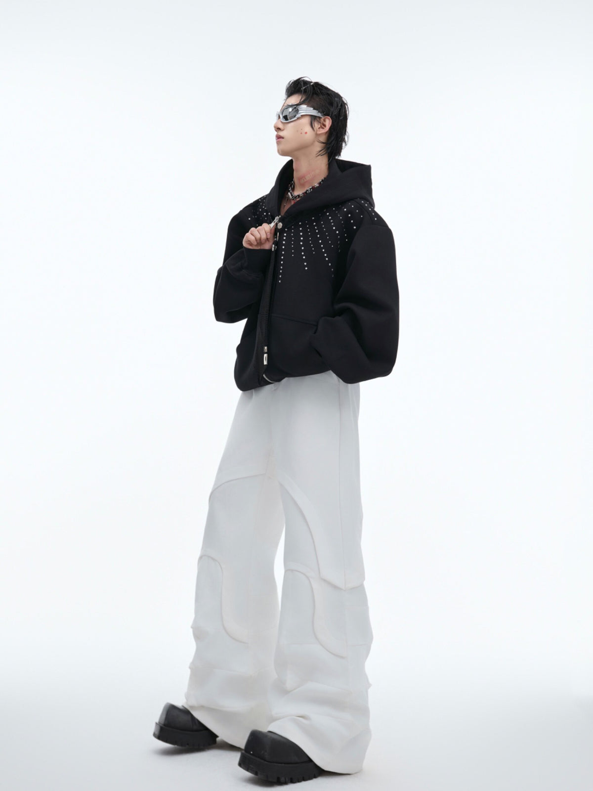 Detachable Tie Relaxed Hooded Jacket - product image 5