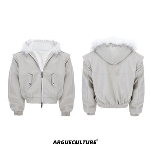 Reversible Hooded PU Padded Jacket - product image 5
