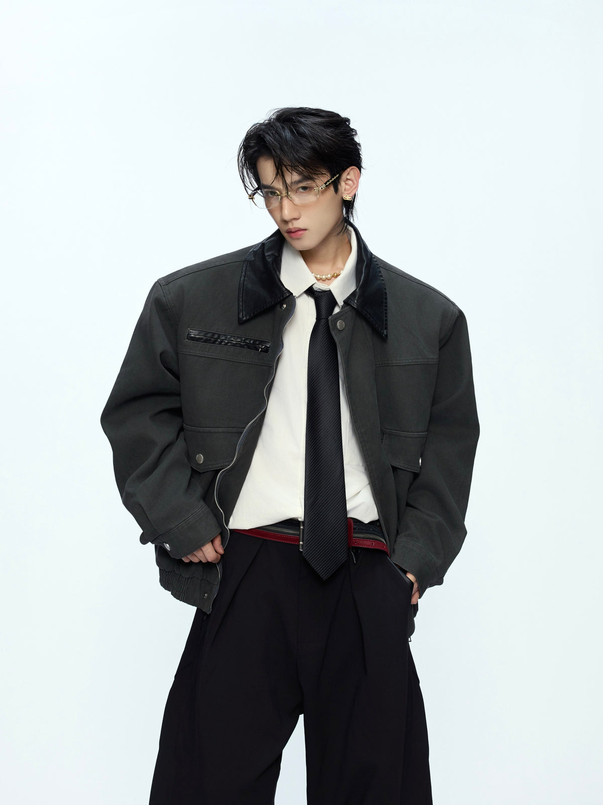 Contrast Lapel Workwear Jacket - product image 2