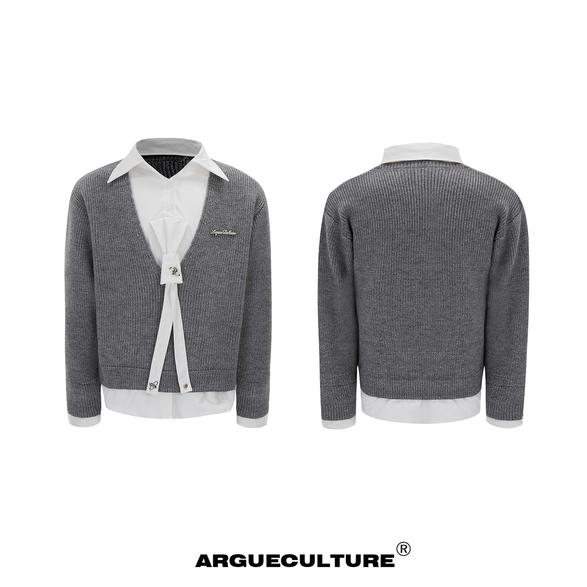 Deconstructed Tie Shirt Sweater - product image 5