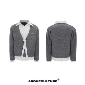 Deconstructed Tie Shirt Sweater - product image 5