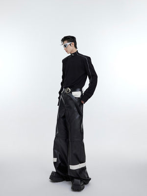 Reflective Brushed Mock Neck Top - product image 4