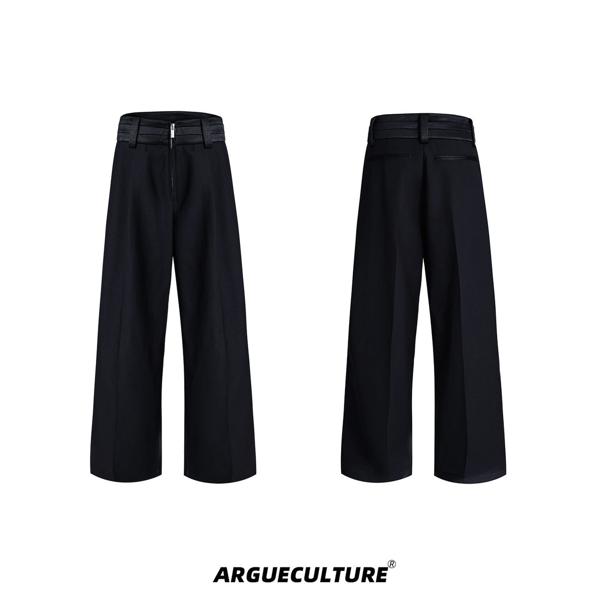 High-Waisted Black Micro-Flare Trousers - product image 5