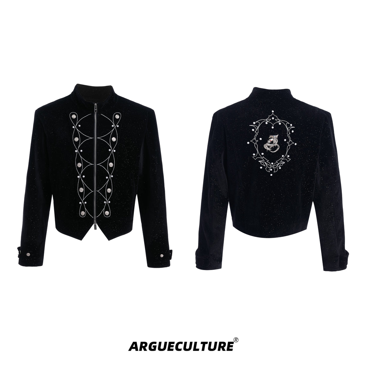 Metal-Detail Suede-Like Cropped Jacket - product image 5
