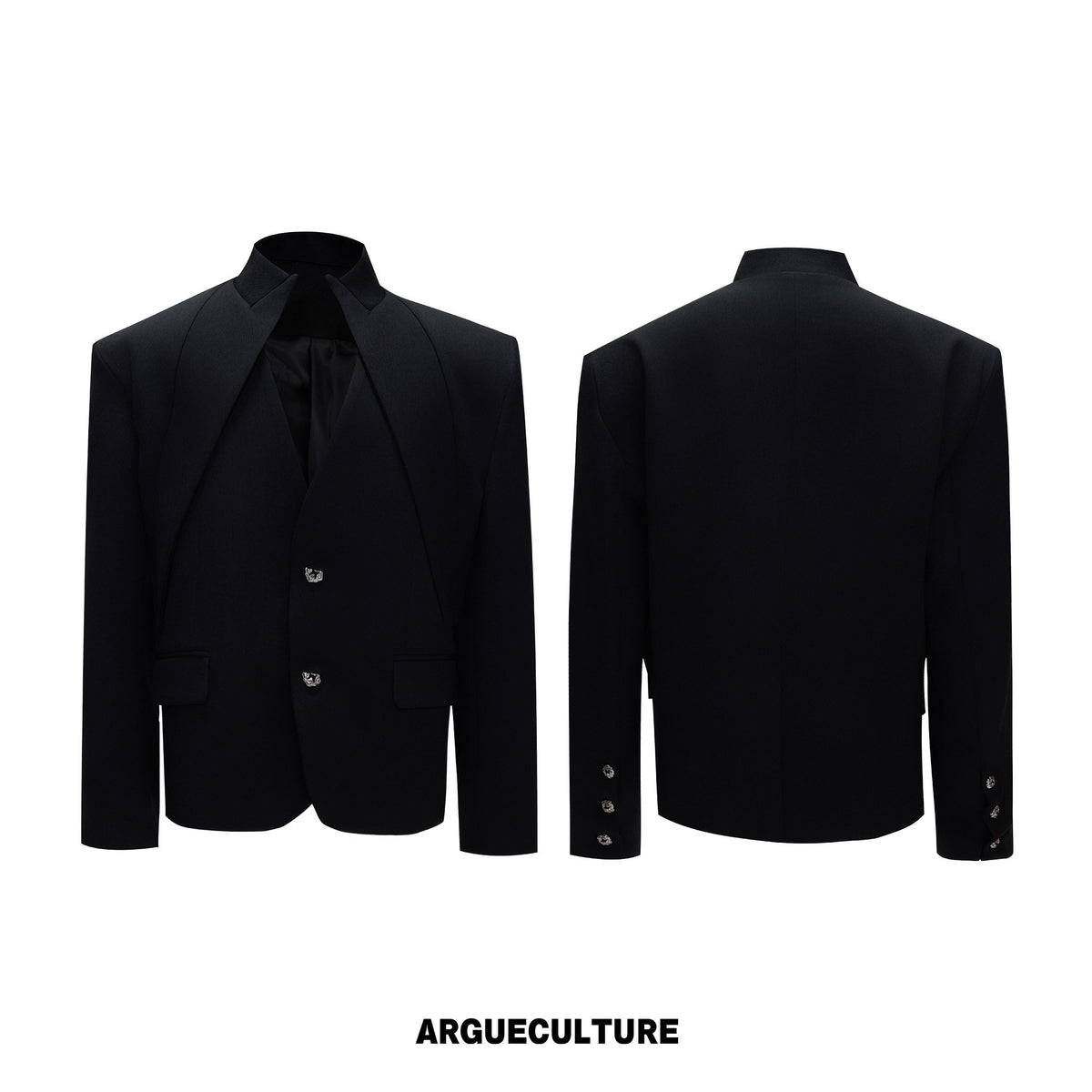 Deconstructed Stand-Collar Suit Separates - variant image 6