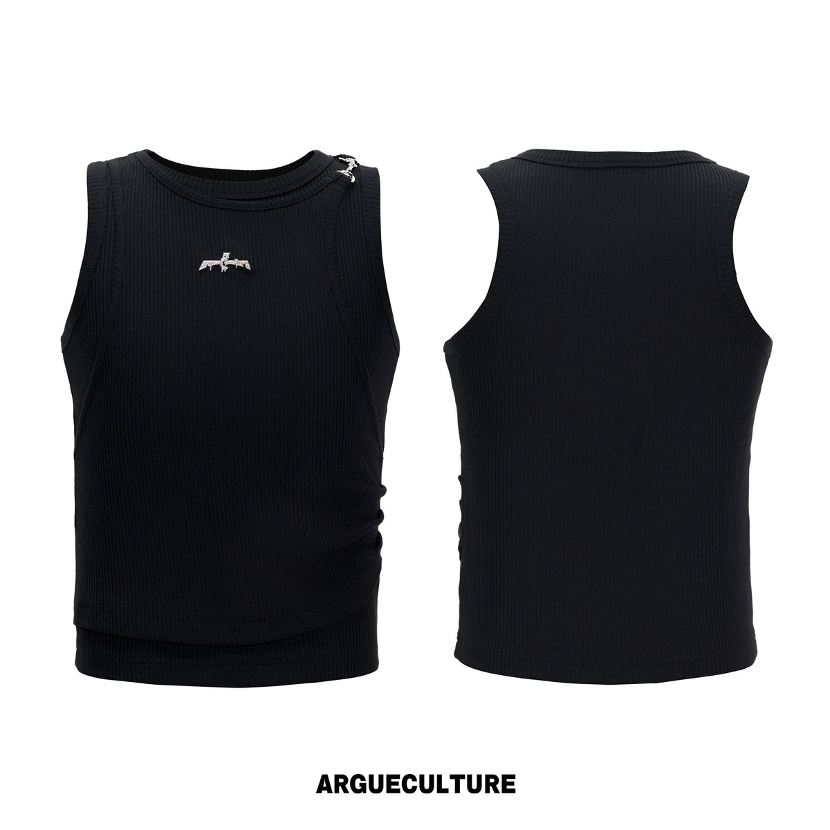 Asymmetric Faux-Layer Ribbed Tank - product image 5