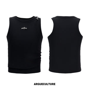 Asymmetric Faux-Layer Ribbed Tank - product image 5