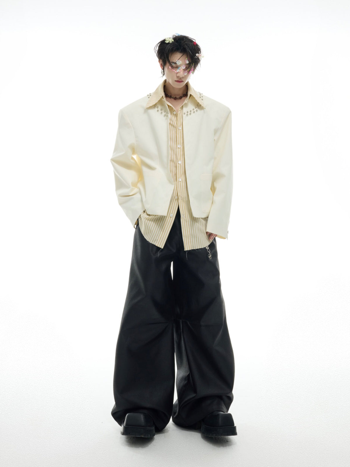 Faux Two-Piece Striped Shirt - product image 4