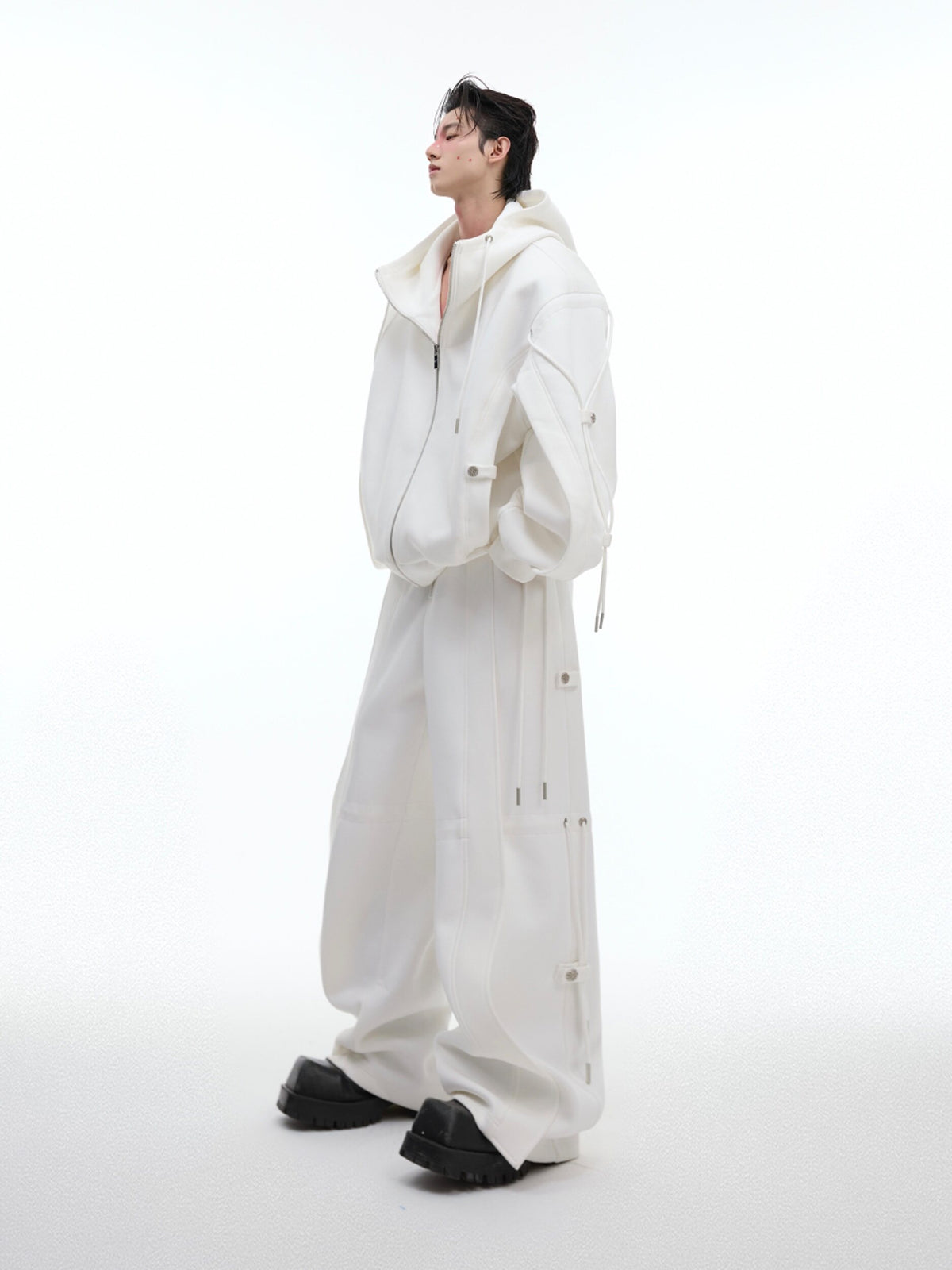 Deconstructed Wide-Leg Drawstring Pants - product image 3