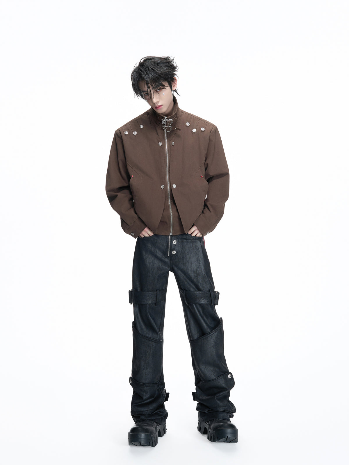 Washed Cropped Court-Button Jacket - product image 4