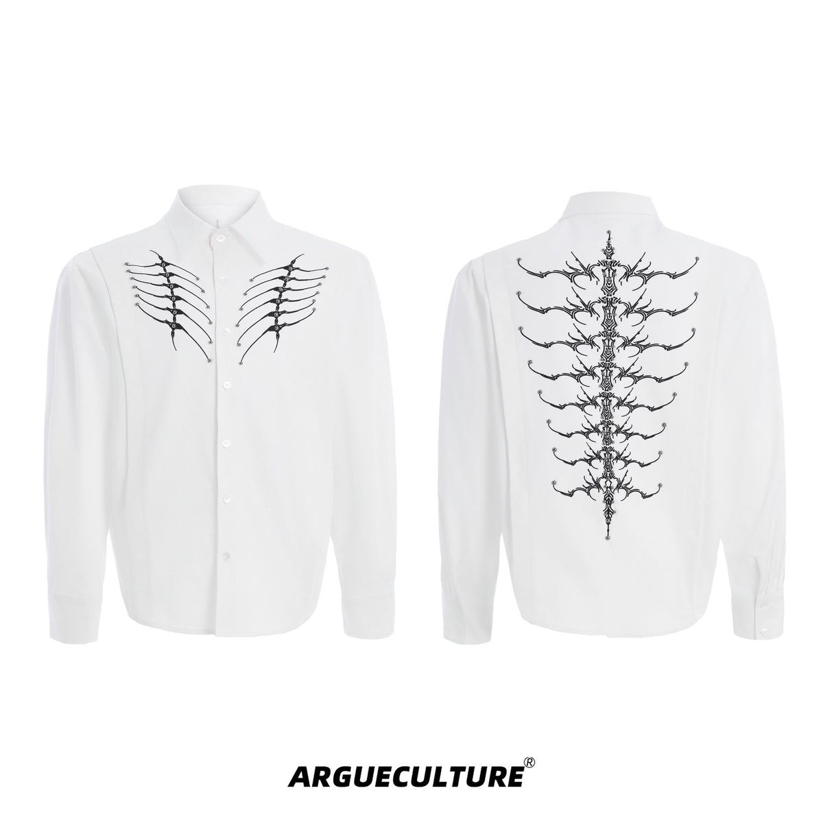 Embroidered Bone Motif Shirt - product image 5