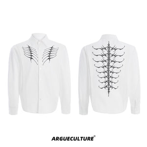 Embroidered Bone Motif Shirt - product image 5