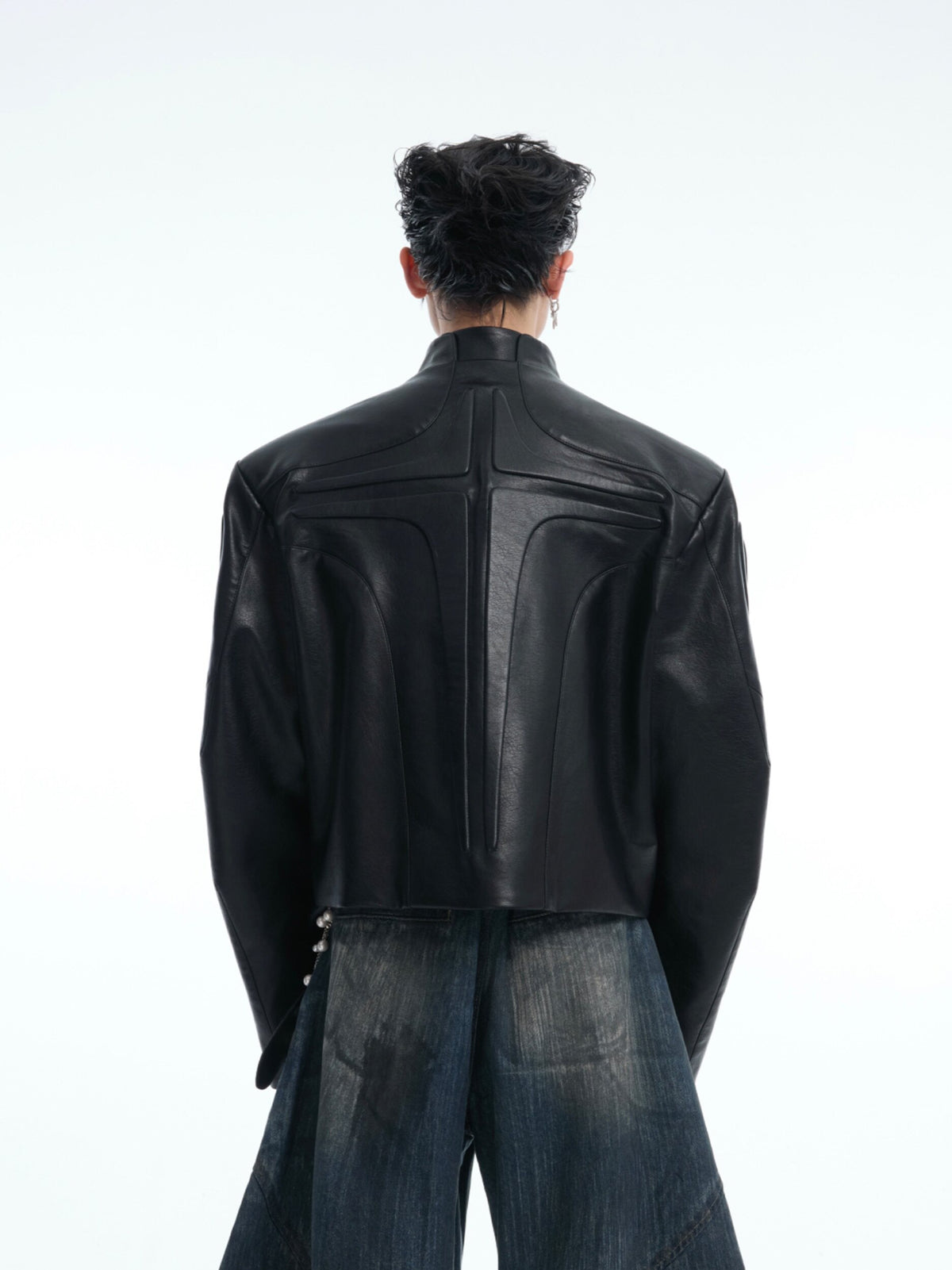 3D Relief Deconstructed PU Jacket - product image 3