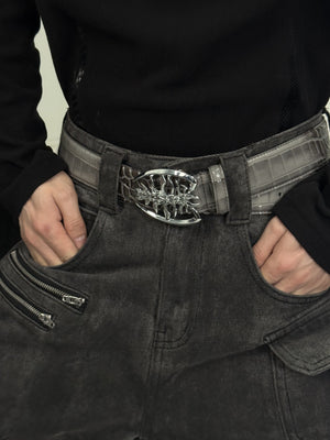 Metal Spine Buckle Cowhide Belt - product image 4