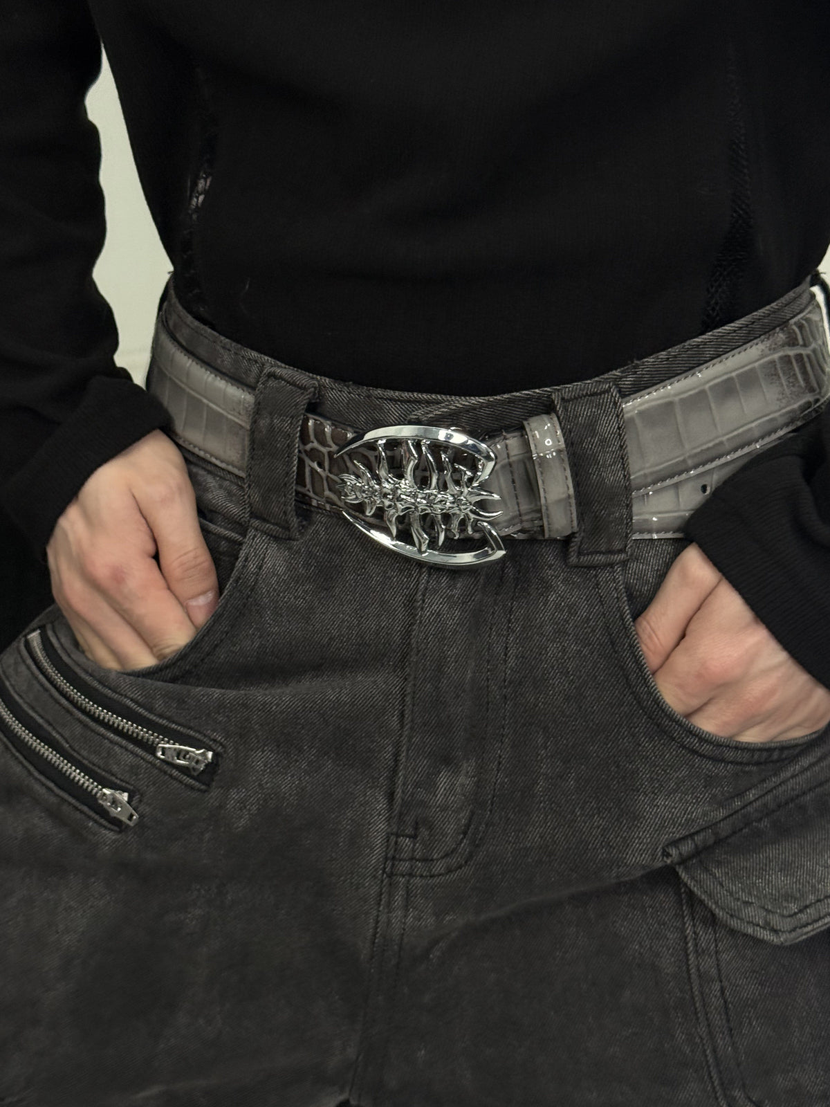 Metal Spine Buckle Cowhide Belt - product image 4