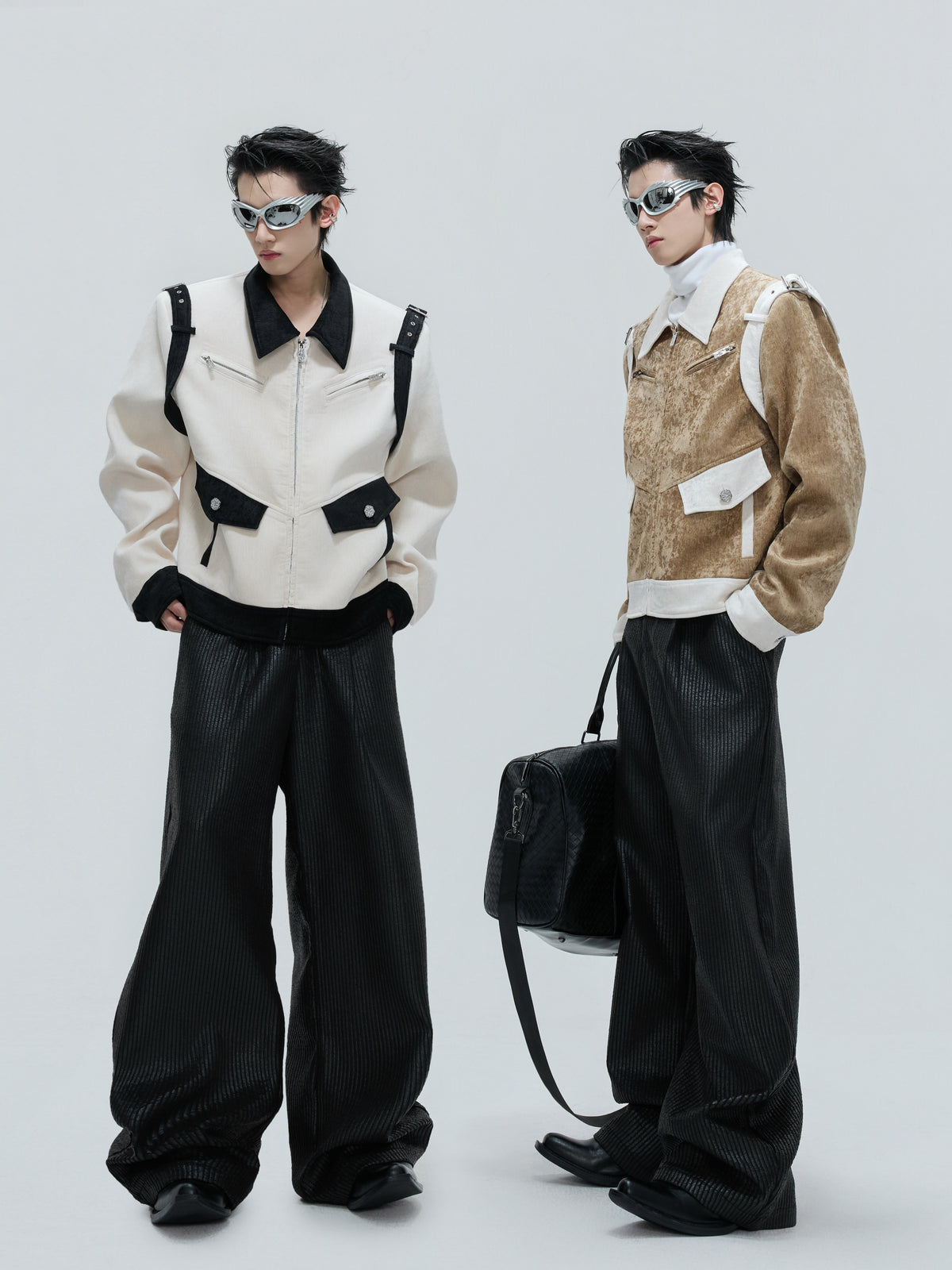 Color-Block Velvet Cropped Jacket - product image 5