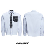 Deconstructed Stripe Layered-Collar Shirt - product image 5