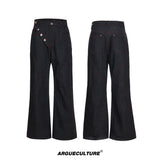 Black Raw Denim Aircraft-Buckle Jacket - product image 5