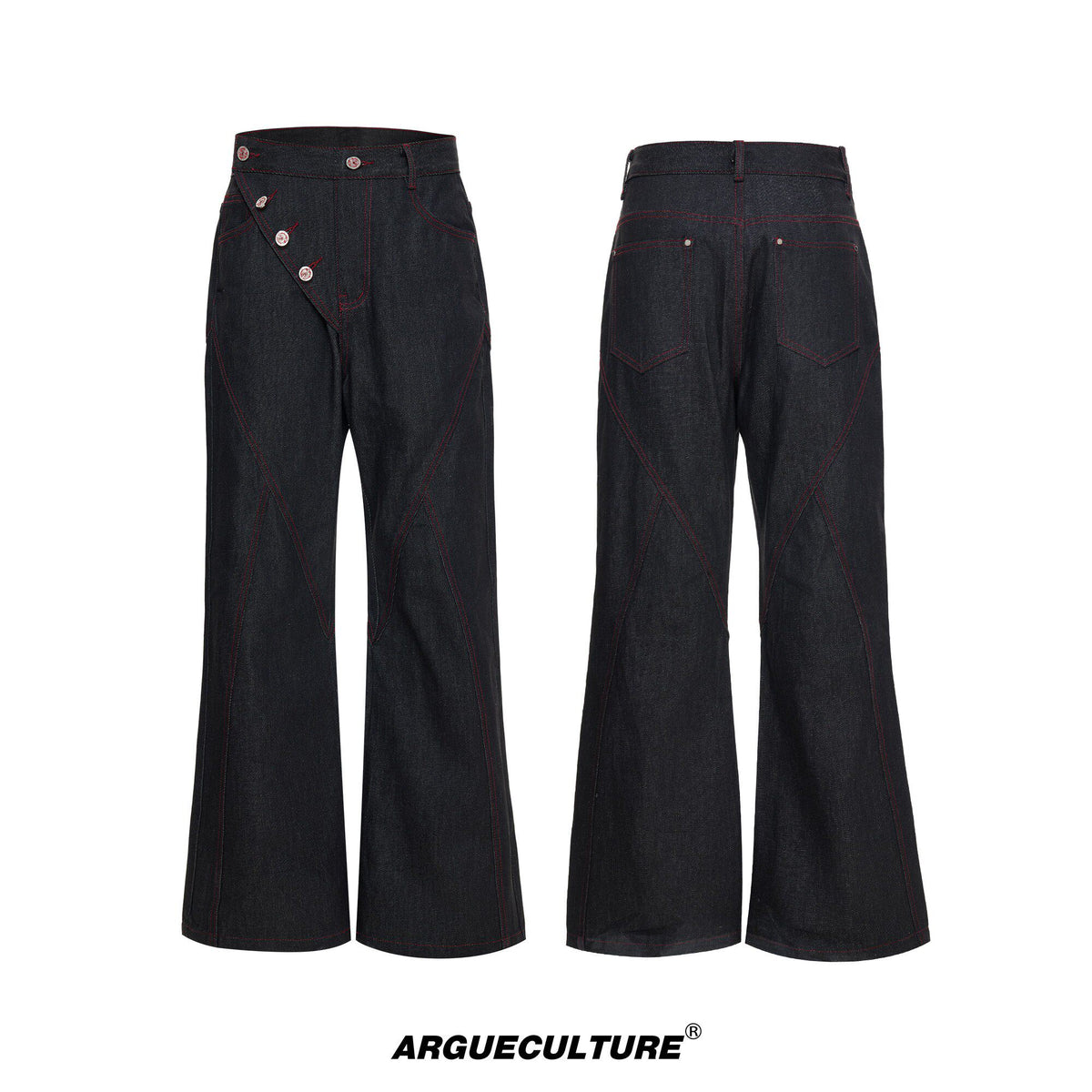 Black Raw Denim Aircraft-Buckle Jacket - product image 5