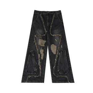 Distressed Fringe Straight-Leg Jeans - product image 5