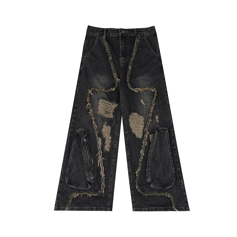 Distressed Fringe Straight-Leg Jeans - product image 5