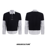 Relaxed Faux-Two-Piece Striped Shirt - product image 5
