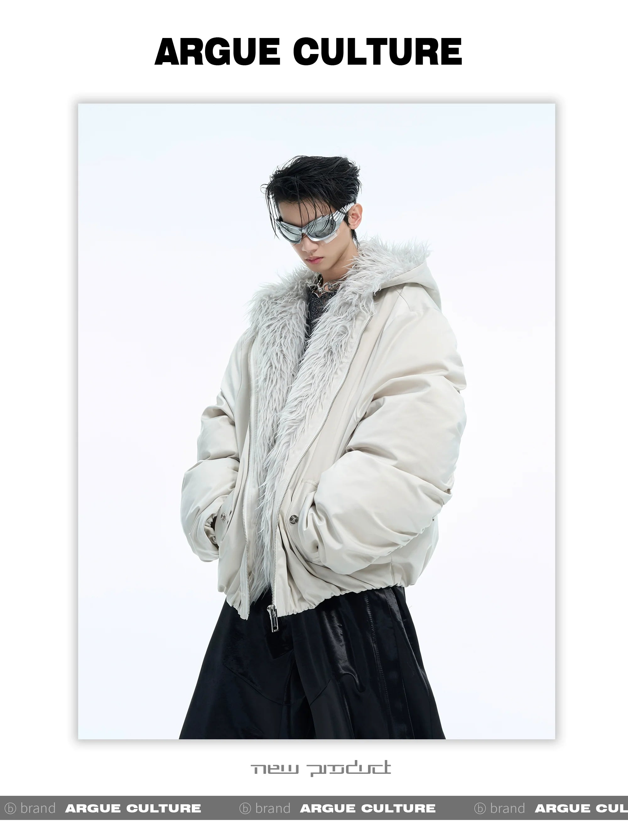 Men?¡¥s Faux Fur Hooded Waterproof Puffer Jacket - ArgueCulture