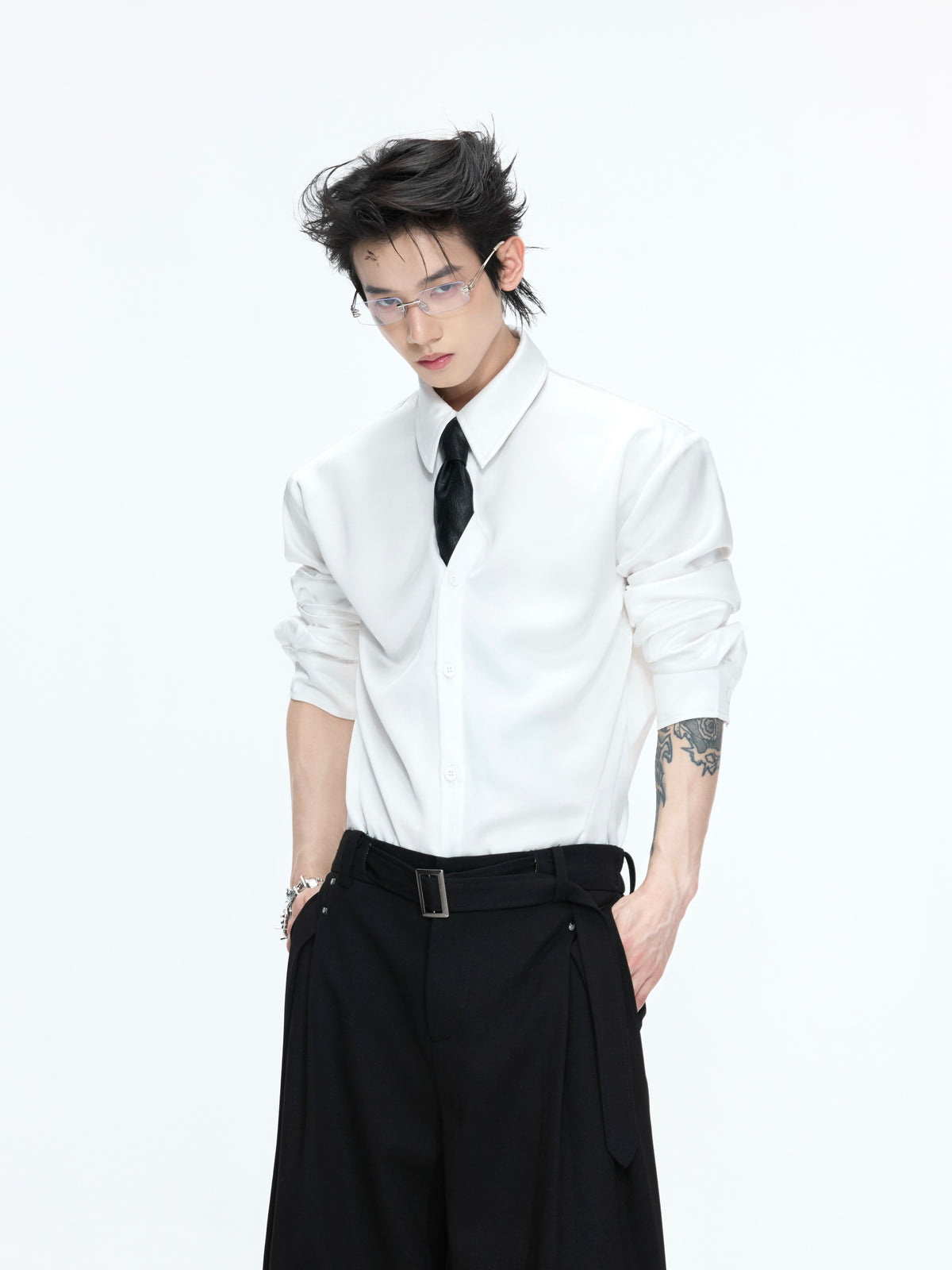 Structured Satin Acetate Shirt - product image 3