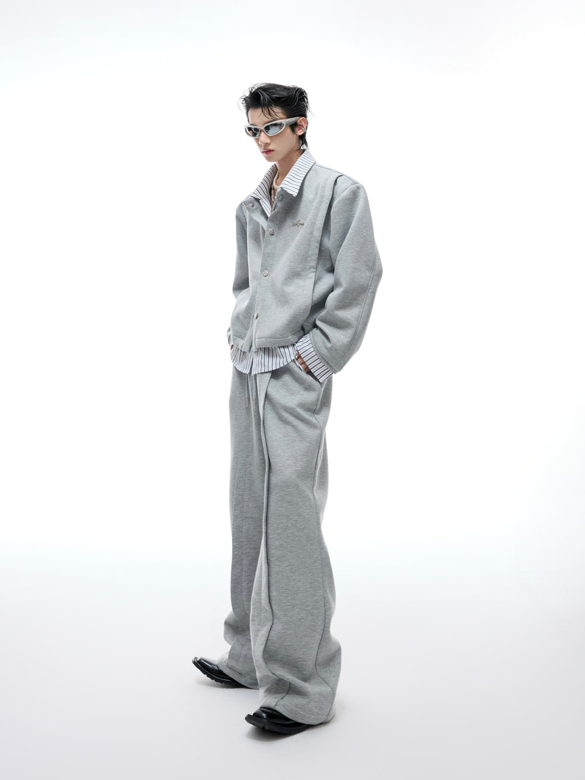 Color-Block Stripe Panel Cardigan - product image 1