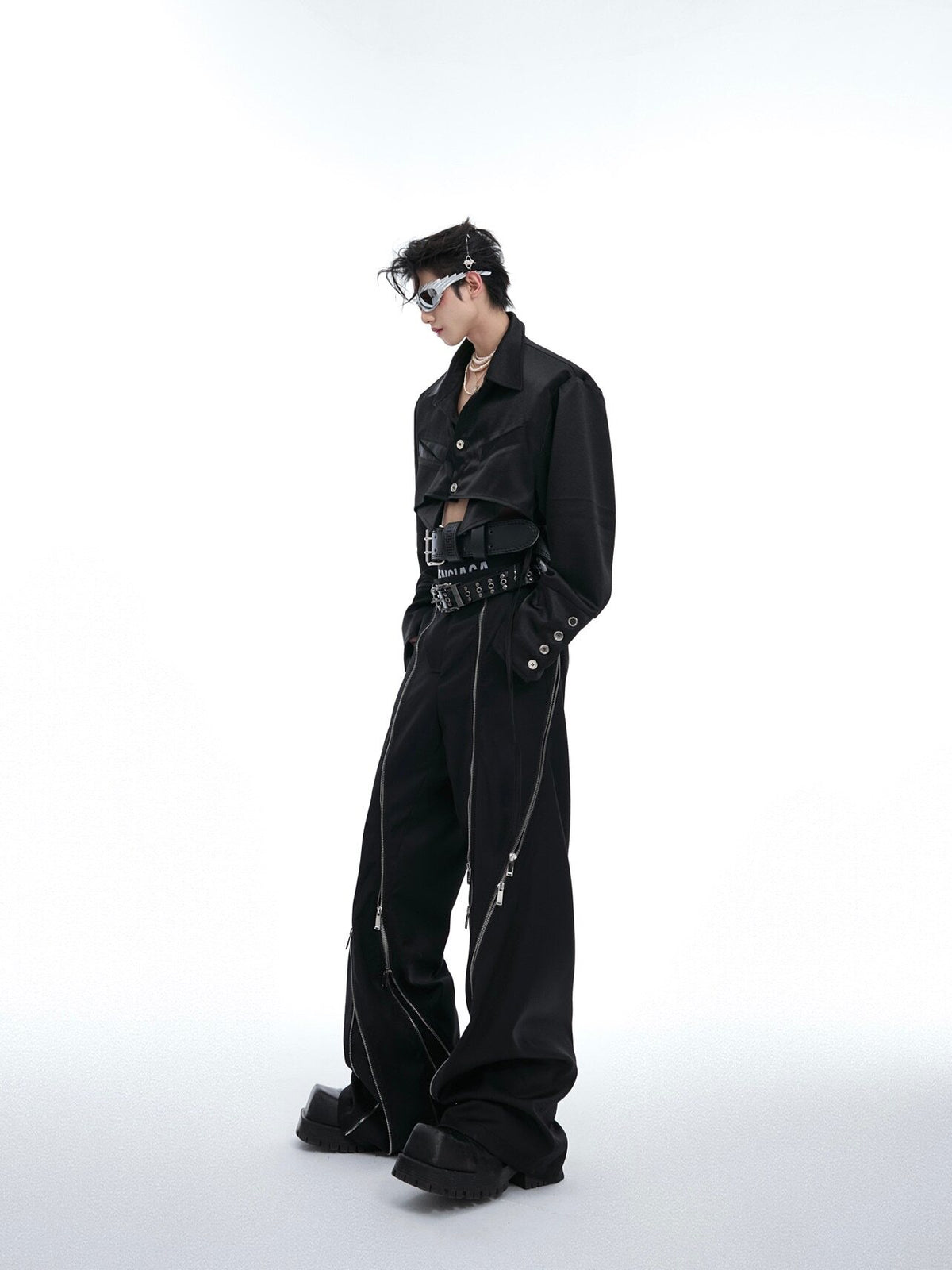 Deconstructed Cropped Cotton Shirt - product image 5