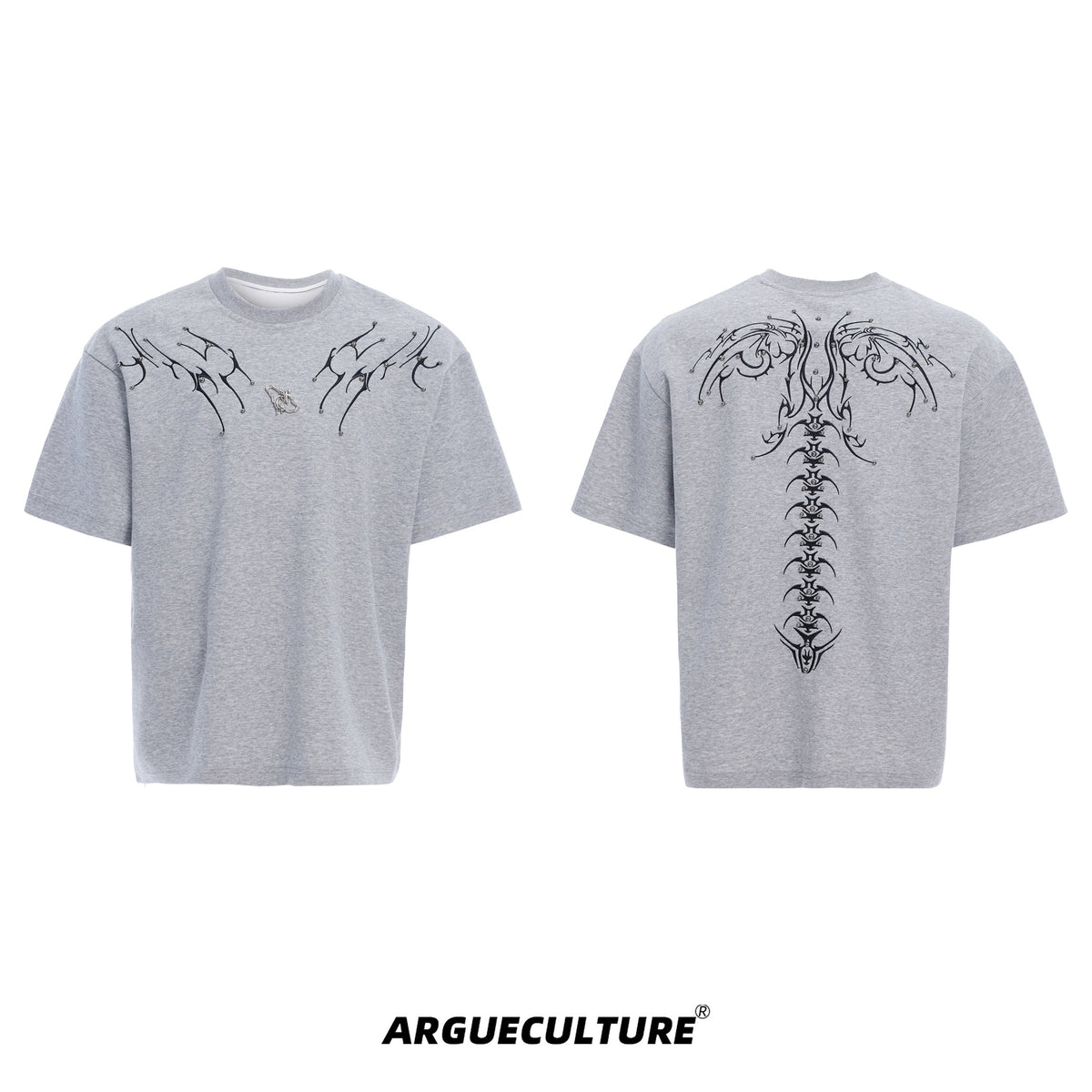Spinal Bone Embroidered Oversized T-Shirt - product image 5