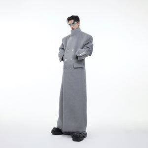 Metal Buckle Stand-Collar Long Coat - product image 5