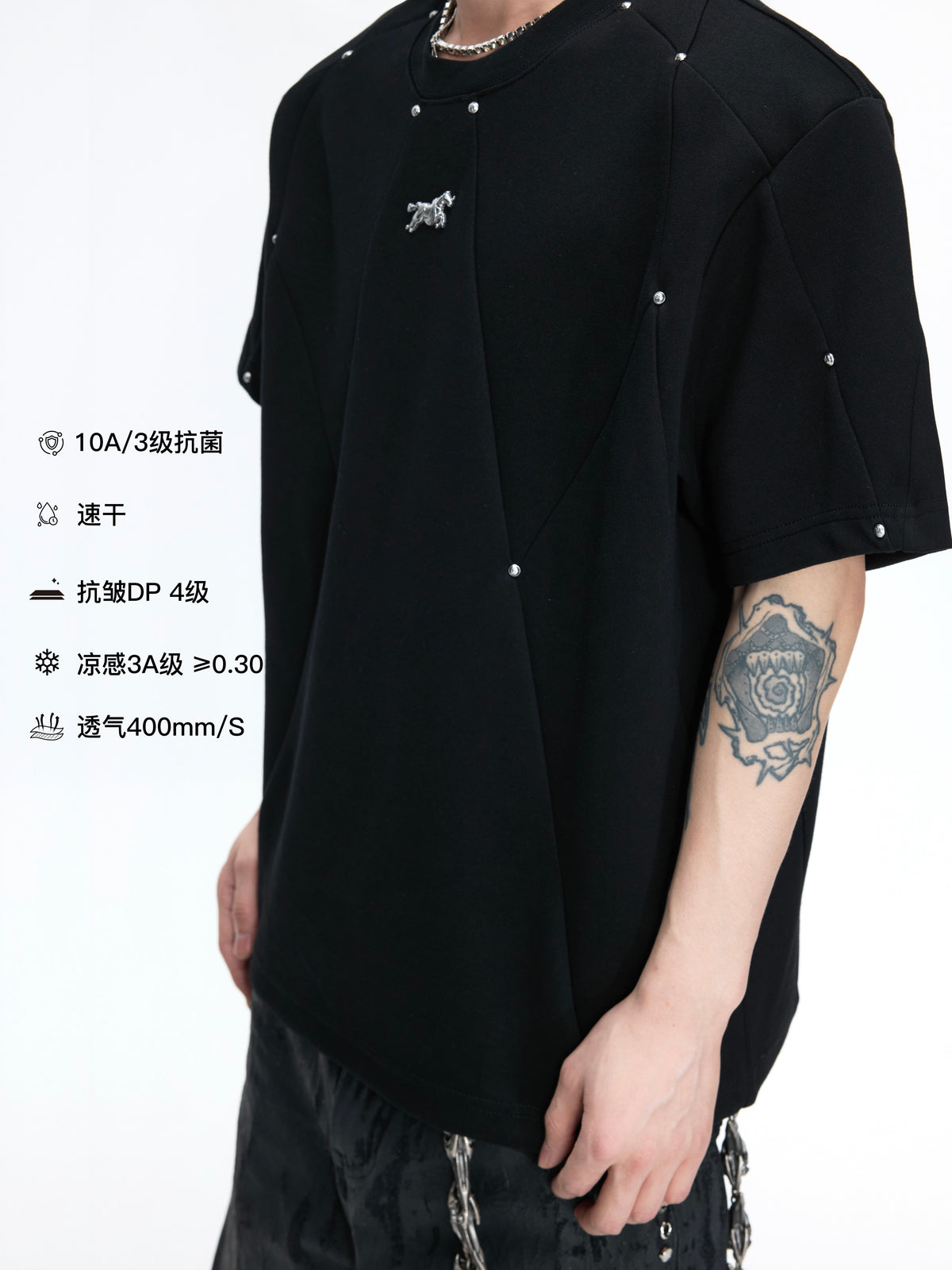 Rivet-Detail Boxy T-Shirt - product image 4