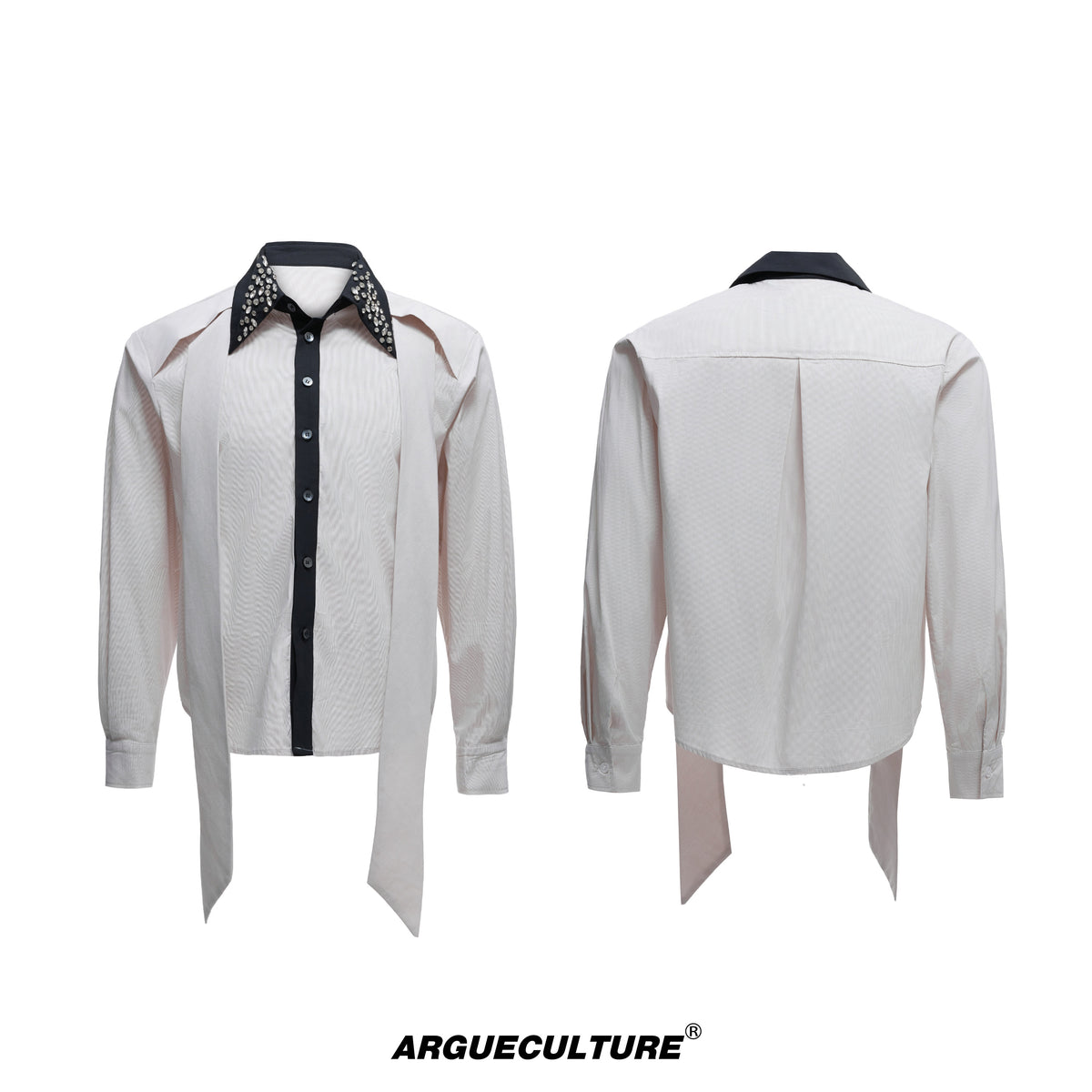 Rhinestone Contrast Streamer Shirt - product image 5
