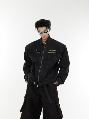 Washed Cropped Denim Jacket - product image 1