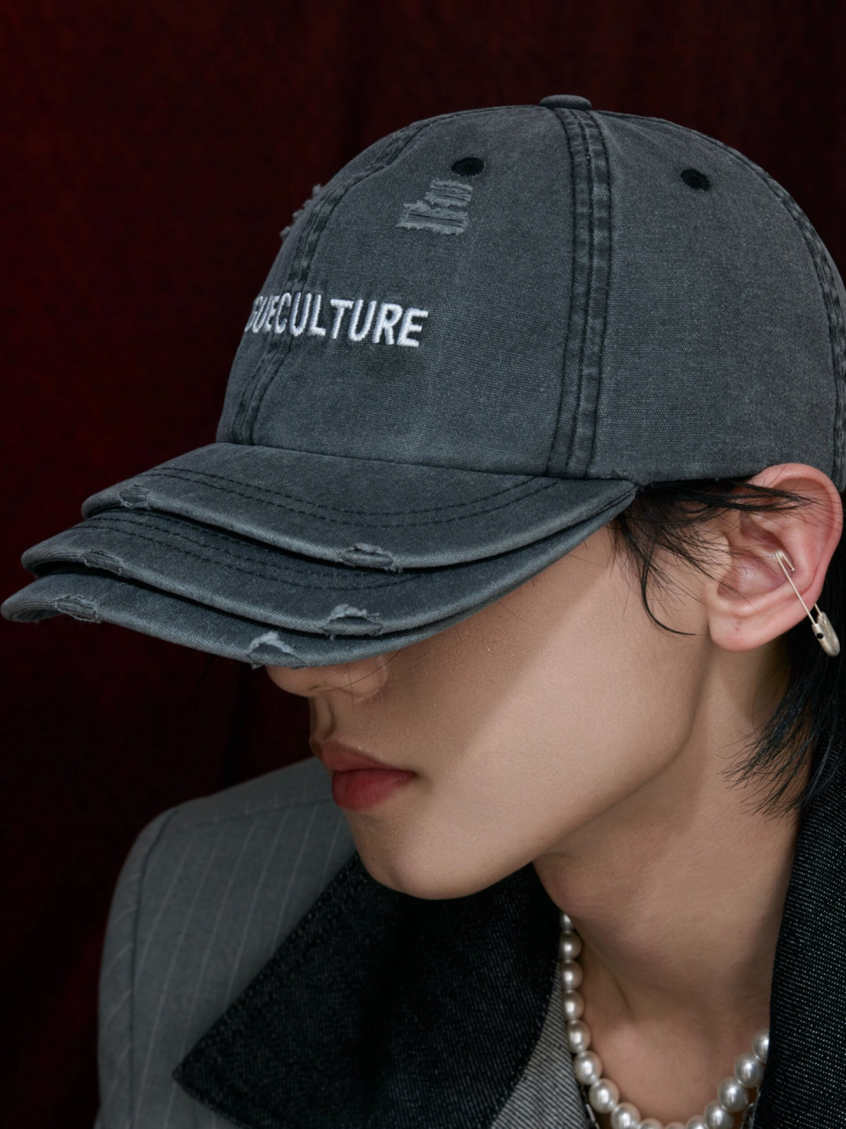 Washed Cotton Layered-Brim Cap - product image 5