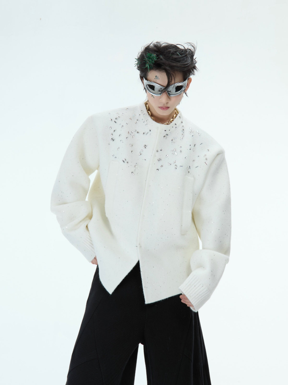 Snowflake Rhinestone Cardigan Sweater - product image 1