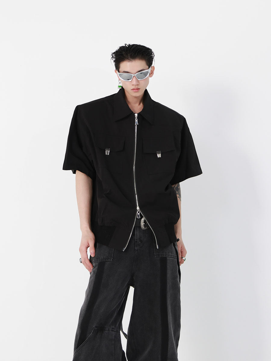 Cropped Zip Polo Jacket - product image 3