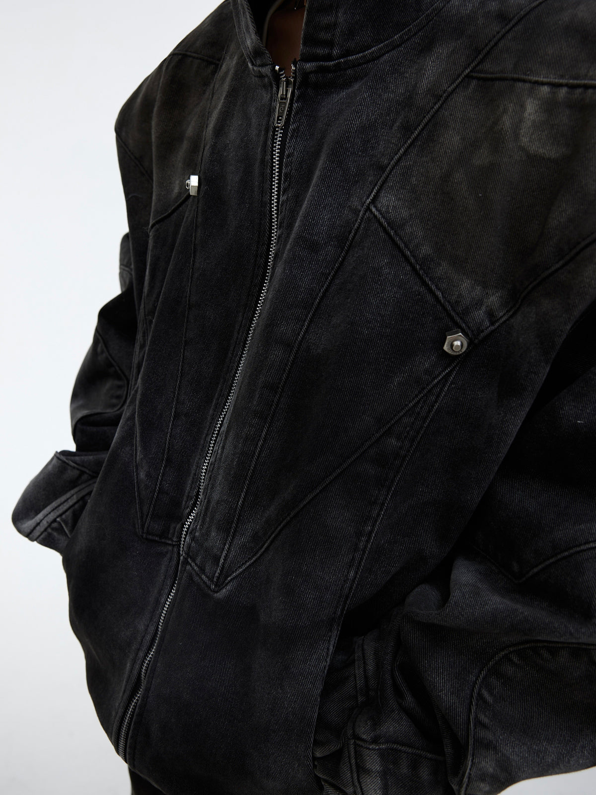 Deconstructed Hooded Denim Jacket - product image 3