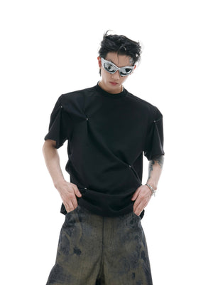 Pleated Boxy Cotton T-Shirt - product image 2