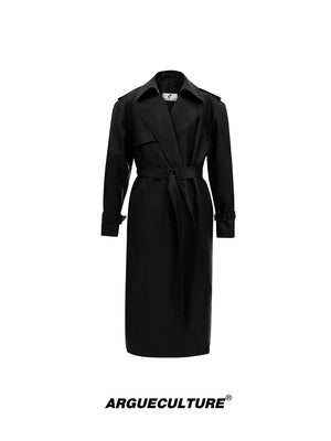 Deconstructed PU Leather Long Coat - product image 4